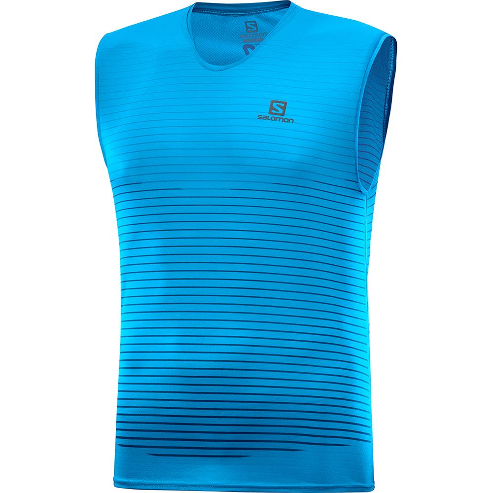 SALOMON SENSE M Philippines - Men's Tank - Blue | 138726-VLH